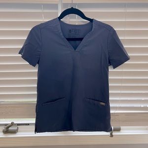 Figs Three Pocket Scrub Top - Big Sky XS